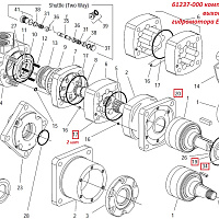 61237-000 Комплект уплотнений выходного вала гидромотора Eaton