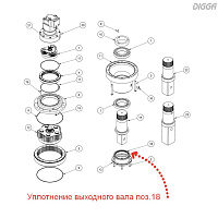 Уплотнение выходного вала DIGGA Дигга Импульс Impulse   SE-000002, SE-000006, SE-000038, SE-000039