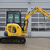 Гидровращатель  DIGGA (Дигга) PDX3  с буром длиной 1,2 м,  Ø300 мм на мини-экскаваторе Komatsu PC26 - фото 1