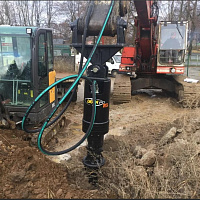 Кронштейн однопальцевый (серьга) и гидровращатель (буроям)  DIGGA (Дигга) PD15 на экскаваторе - фото 3