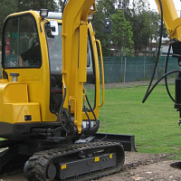 Гидробур  DIGGA (Дигга) PD4-2  с буром длиной 1,2 м,  Ø300 мм на мини-экскаваторе - фото 3