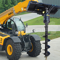 Гидробур  DIGGA (Дигга) PD4-2  с буром длиной 1,2 м,  Ø400 мм на телескопическом погрузчике DIECI - фото 1